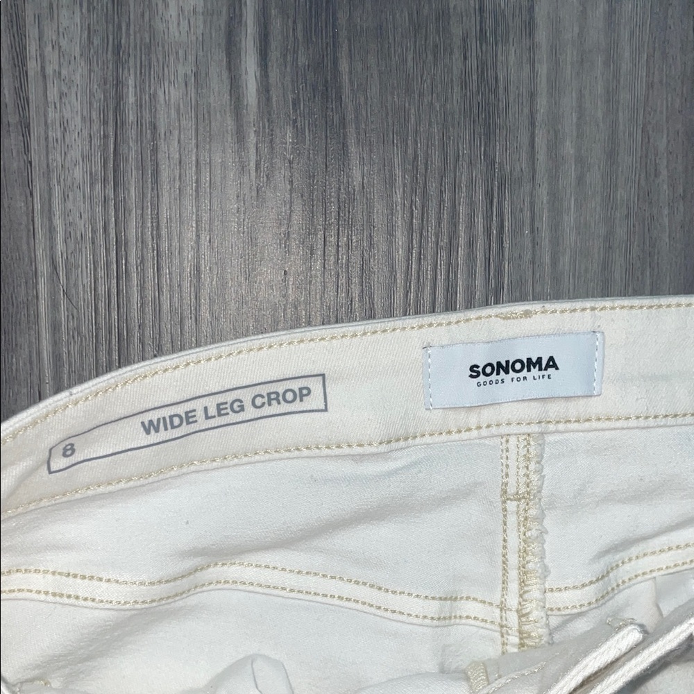 Sonoma White Cropped Straight-Leg Jeans - Picture 2 of 3
